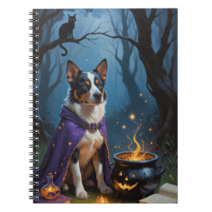 Caderno Espiral Pintura Caprichosa de Halloween de Gado Australian