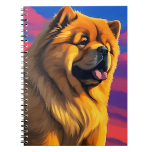 Caderno Espiral Pintura Chow Chow