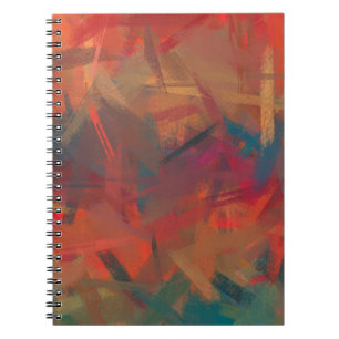 Caderno Espiral Pintura Colorida Abstrata