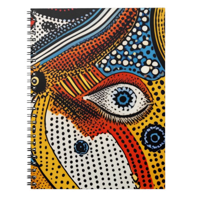 Caderno Espiral Pintura Colorida Pop Art (Frente)