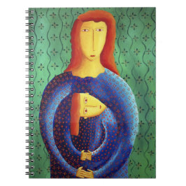 Caderno Espiral Pintura Contemporânea De Mãe E Filha