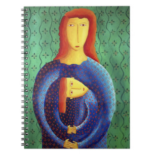 Caderno Espiral Pintura Contemporânea De Mãe E Filha