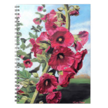 Pintura cor-de-rosa do hollyhock por Mandy Roeing