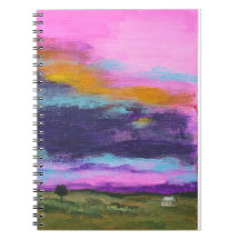 Pintura da arte da paisagem, por do sol