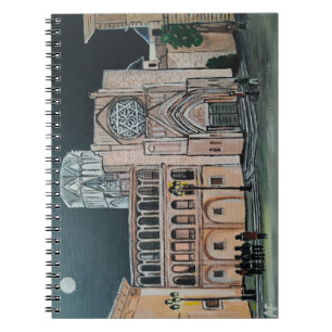 Caderno Espiral Pintura da Catedral de Santa María por Alfred Fox