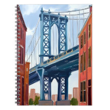 Pintura da Ponte Manhattan Nova York
