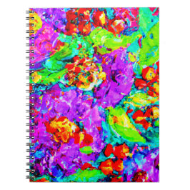 Caderno Espiral Pintura das Flores de Mola. Comprar Agora