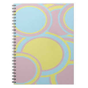 Caderno Espiral Pintura de Abstrato de Pastel Moderno