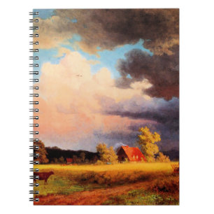 Caderno Espiral Pintura de Albert Bierstadt, Paisagem Bávara