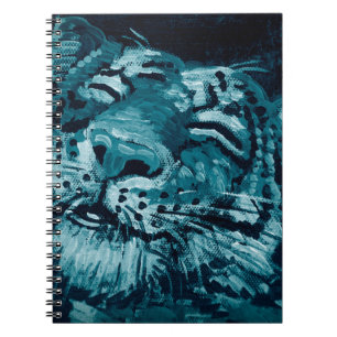 Caderno Espiral Pintura de arte Pintura fina Tigre de cor oleosa e