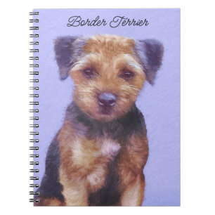 Caderno Espiral Pintura de Borda Terrier - Arte de Cachorro Origin