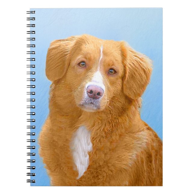 Caderno Espiral Pintura de Cachorro de Retriever com Tolerância a  (Frente)