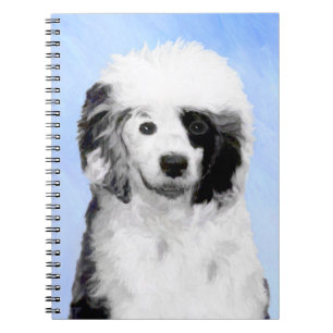 Caderno Espiral Pintura de Cachorro Português - Arte Original de 