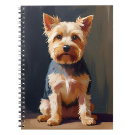 Caderno Espiral Pintura de Cachorro Yorkshire Terrier Animal de Es