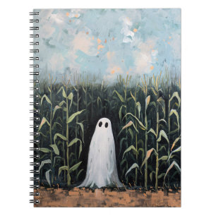 Caderno Espiral Pintura de campo de ferro-ghost