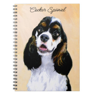 Caderno Espiral Pintura De Cocker Spaniel (Participante) - Arte De