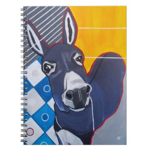 Caderno Espiral Pintura de Donkey Punch por Alfred Fox