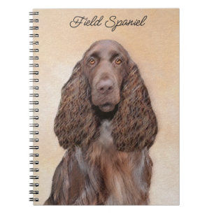 Caderno Espiral Pintura de Espanhol de Campo - Arte de Cachorro Or