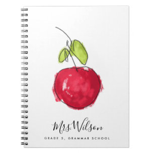 CADERNO ESPIRAL PINTURA DE ÓLEO MODERNA APPLE TIRADO MÃO DO