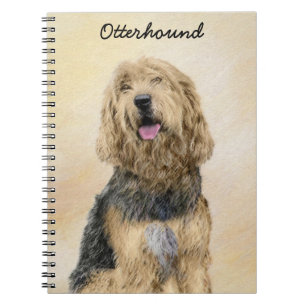 Caderno Espiral Pintura de Otterhound - Arte de Cachorro Original 