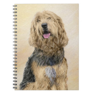Caderno Espiral Pintura De Otterhound - Arte De Cão Original Boni