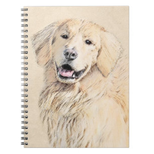 Caderno Espiral Pintura de Ouro para sempre - Arte de Cachorro Ori