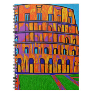 Caderno Espiral Pintura de pop de Colosseum