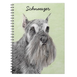 Caderno Espiral Pintura de Schnauzer (Giant, Standard) - Arte Cani
