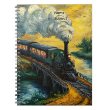 Pintura de Trem de Máquina a Vapor Antiga