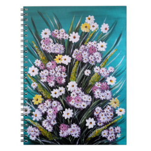 Caderno Espiral Pintura do Buquê de Primavera por Alfred Fox
