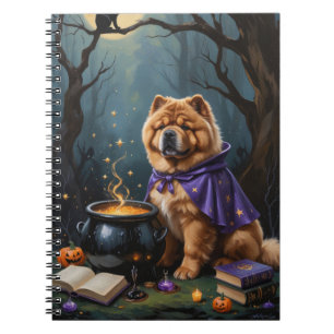 Caderno Espiral Pintura do Dia das Bruxas Chow