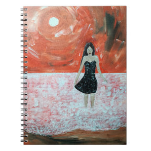 Caderno Espiral Pintura do Pôr do Sol Oriental por Alfred Fox