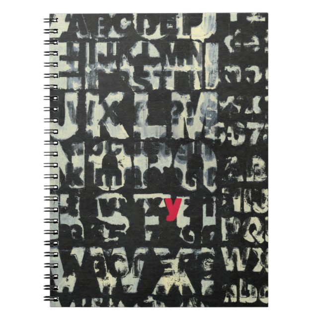 Caderno Espiral Pintura em alfabeto por Norman Wyatt (Frente)
