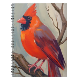 Caderno Espiral Pintura em Aquarela do Cardinal Vermelho