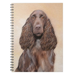 Caderno Espiral Pintura em espanhol de campo - Arte de cachorro or