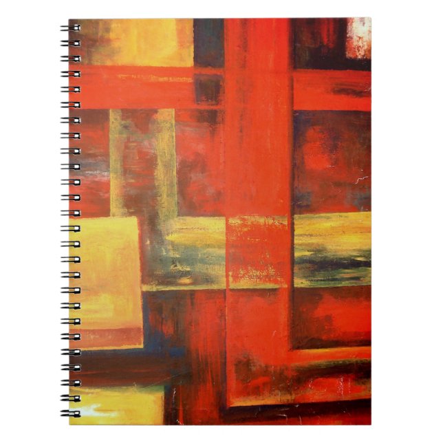 Caderno Espiral Pintura em forma de Abstrato moderno (Frente)