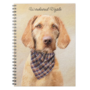 Caderno Espiral Pintura em Vizsla com Cabelo Frio - Arte Cachorra