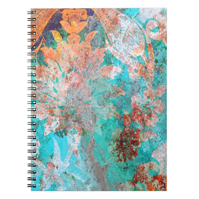 Caderno Espiral Pintura Floral (Frente)