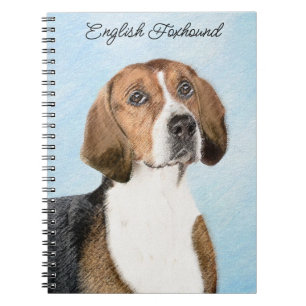 Caderno Espiral Pintura Inglesa em Foxhound - Arte Cachorro Origin