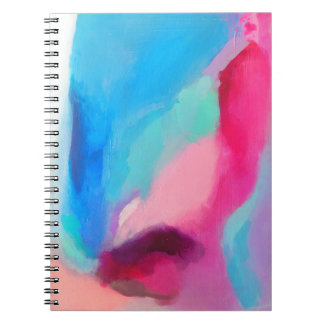 Caderno Espiral Pintura multicolor de abstrato