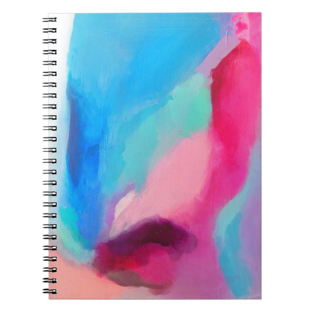 Caderno Espiral Pintura multicolor de abstrato (Frente)