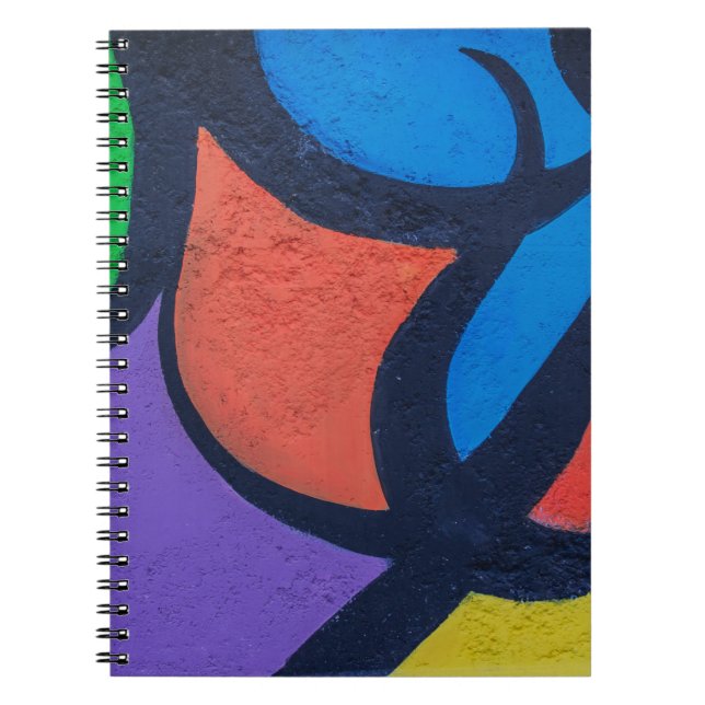 Caderno Espiral Pintura multicolor de abstrato (Frente)