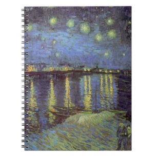 Caderno Espiral Pintura Noite Estrelada de Van Gogh