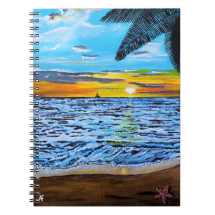 Caderno Espiral Pintura Perseguindo o Pôr do Sol por Alfred Fox