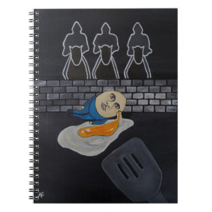 Caderno Espiral Pintura Quebrada e Depois Frita por Alfred Fox