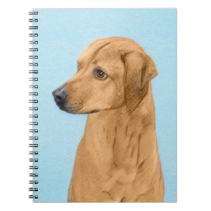Caderno Espiral Pintura Ridgeback da Rodésia - Arte Canina Origin