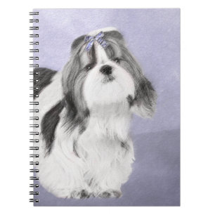 Caderno Espiral Pintura Shih Tzu - Arte Cachorra Original