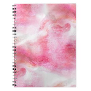 Caderno Espiral pintura vanguardista vermelha da mão do fundo da