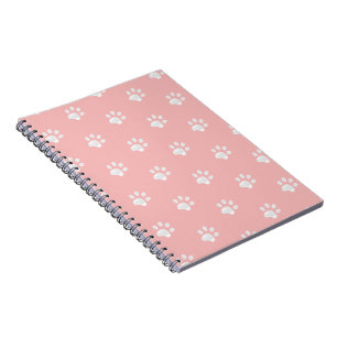 Caderno Espiral Pinturas brancas na Rosa Dourada
