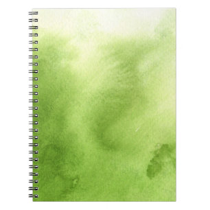 Caderno Espiral pinturas da aguarela em um papel áspero da textur